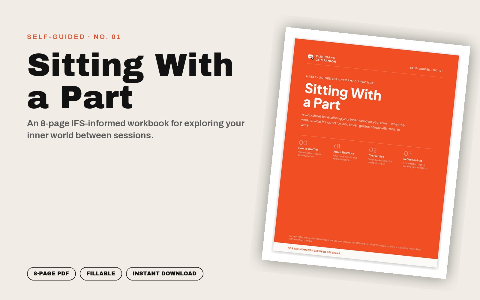Sitting With a Part workbook cover