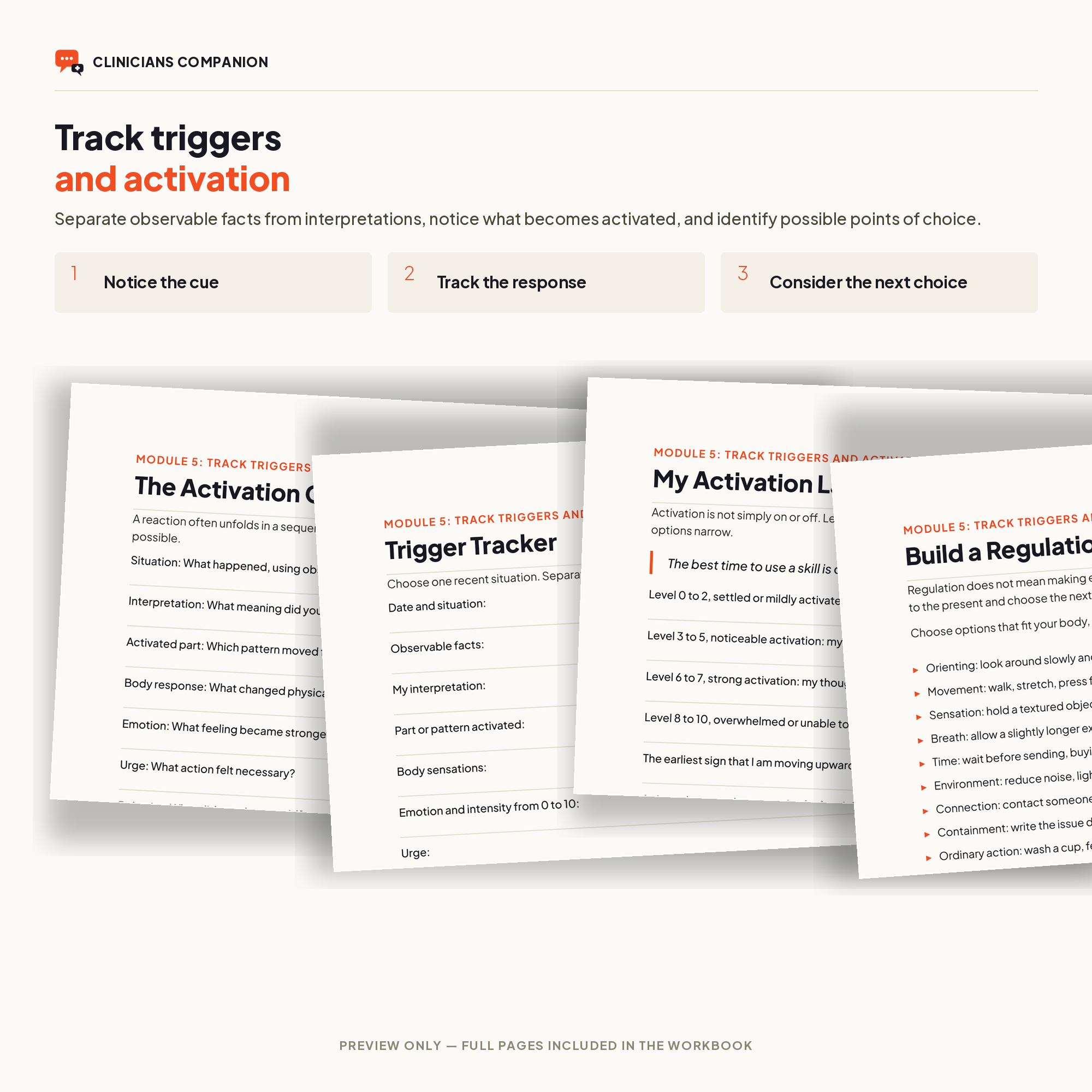Trigger tracker workbook preview